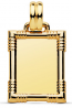 Médaille rectangle polie