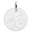 Médaille ange à l'étoile (Or Blanc 9K)