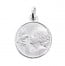 Médaille Ange à la colombe 16mm (Or Blanc)