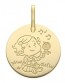 Médaille la Fée Galipette - le bébé et l'oiseau (Or Jaune 9K)