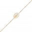 Bracelet médaille Vierge Miraculeuse Blanche (Or Jaune)