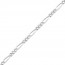 Chaine Figaro alternée triple Or Blanc