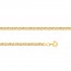 Chaine marine battue Or Jaune