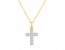 Collier Croix pavée Bicolore (Or Jaune 9K)