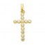 Pendentif Croix avec brillants (Or Jaune)