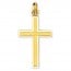 Pendentif Croix bords polis (Or Jaune)