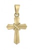 Croix motif croisé (Or Jaune 9K)