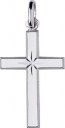 Croix étoilée lapidée (Or Blanc)