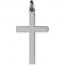 Pendentif Croix Fil plat (Or blanc)