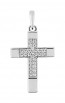 Croix pavage oxydes (Or Blanc)