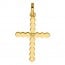 Pendentif  Croix perlée et Diamant (Or Jaune)