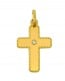 Croix Perlée Diamantée (Or Jaune)