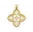 Croix Rosace (Or jaune)