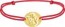 Gourmette Ange pensif cordon rouge (Or Jaune)