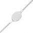Gourmette bébé ovale argent massif