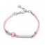 Gourmette bébé Papillon Rose cordon rose