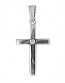 Pendentif Croix avec brillants (Or Balnc)