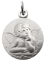 Médaille Ange Raphaël satinée (argent)