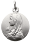 Médaille Vierge l'Ave Maria profil gauche