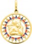Médaille Ange pensif Soleil laqué