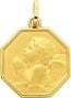 Médaille Ange Priant Octogonale (Or Jaune)