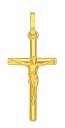 Croix Christ Fil Plat (Or Jaune 9k)