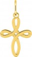 Pendentif Croix Ruban (Or Jaune)
