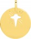 Médaille Etoile Scintillante ajourée (Or Jaune)