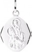 Médaille Saint-Christophe losange (Or Blanc 9K) 