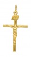Croix Christ Fil Rond (Or Jaune)