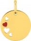 Médaille 4 Coeurs (Plaqué Or)