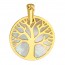 Médaille Arbre de Vie ajouré sur nacre (Or jaune)
