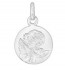 Médaille Ange à la Colombe 14mm (Or Blanc)