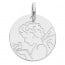 Médaille ange à la colombe (Or Blanc 9K)