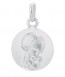 Médaille Ange agenouillé 14mm (Or Blanc)