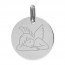 Médaille Ange assoupi (Or Blanc 9K)