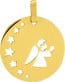Médaille Ange aux Etoiles Ajourées (Or Jaune 9K)