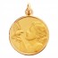 Médaille Ange à la colombe 16mm en or jaune 9 carats - medaille de bapteme
