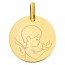 Médaille petit ange à la colombe (Or Jaune)