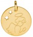 Médaille L'ange aux étoiles (Or Jaune 9K)