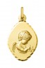 Médaille Ange à l'étoile ciselée losange (Or Jaune)