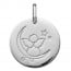 Pendentif Ange Lune (Or Blanc 9K)