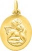 Médaille Ange ovale (Or Jaune)