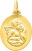 Médaille Ange ovale (Or Jaune 9K)
