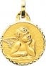 Médaille Ange pensif contour ciselé
