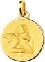 Médaille Ange Raphaël cerclée (Or Jaune 9k)