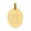 Médaille Ange rêveur Ovale (Or Jaune )