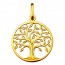 Médaille arbre de vie ajouré feuillage garni (Or Jaune)