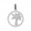 Médaille Arbre de Vie ajourée cerclage fin (Or blanc 9k)