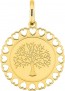 Médaille Arbre de Vie entourage Coeurs (Plaqué Or)